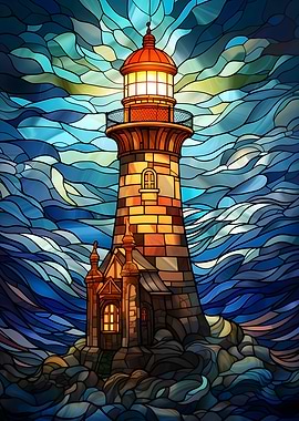 Lighthouse Stained Glass