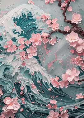 Cherry Blossom Japan Wave