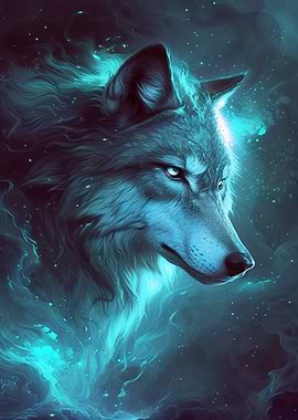 Wolf In Space Galaxy