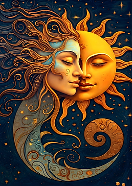 moon and sun