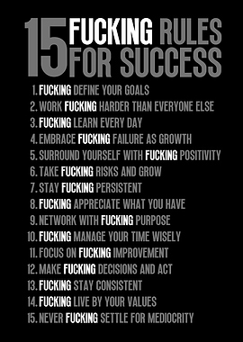 15 Rules For Success