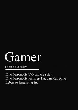 Gamer Gaming DEFINITION