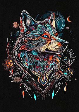 Wolf Modern Abstract