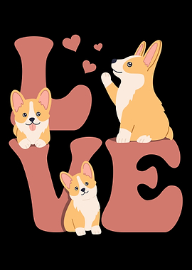 Corgi Dog LOVE