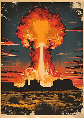 Bomb blast in the desert