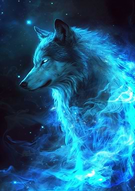 Wolf In Space Galaxy