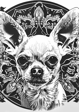 Mandala Chihuahua White