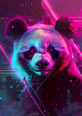 Panda Japanese Neon