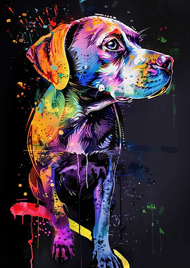 Dog Popart Painting