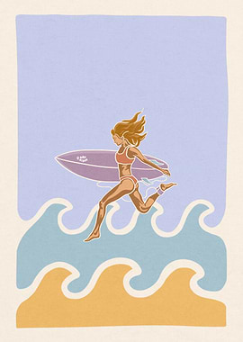 Surf jump wave ocean