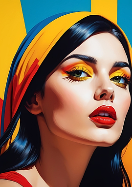 Pop Art Woman Portrait