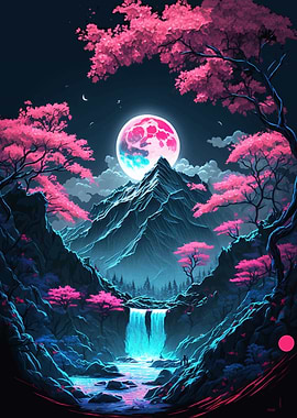 Japan Cherry Blossom Art