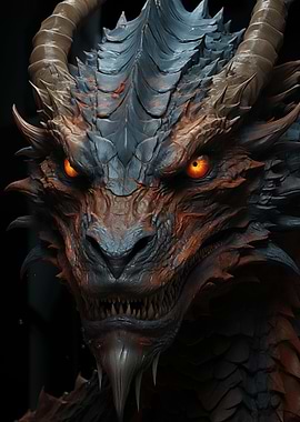 Majestic Black Dragon