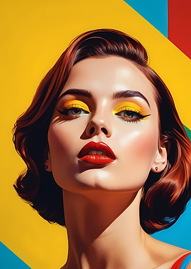 Pop Art Woman Portrait 3