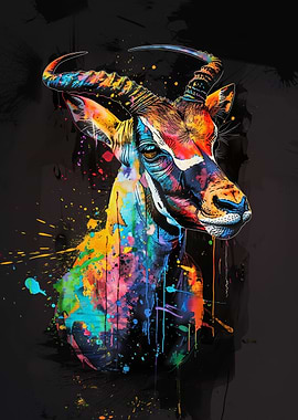 Antelope Popart Painting