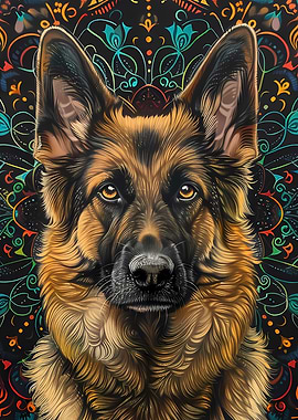 Mandala German Shepherd