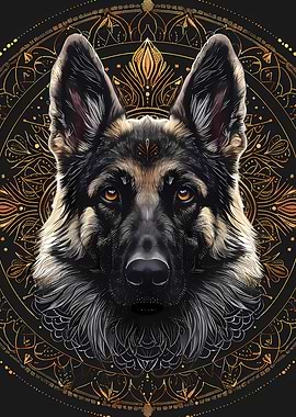 Mandala German Shepherd 2