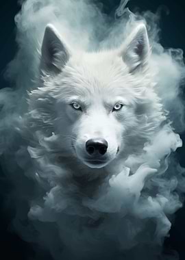 Spectral White Wolf