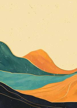 Abstract Mountain art