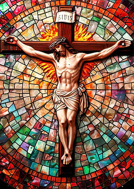 stain glass Jesus