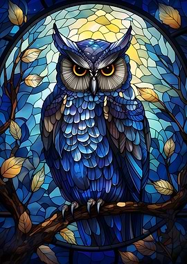 Owl Stained Glass