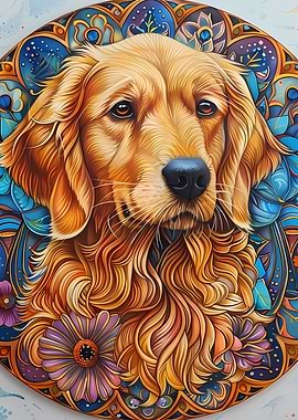 Mandala Golden Retriver