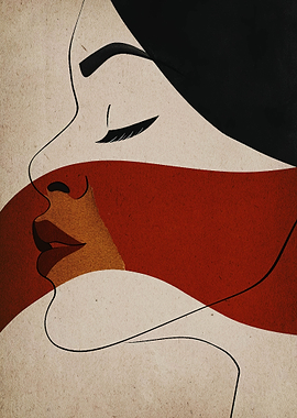 Abstract woman minimal art