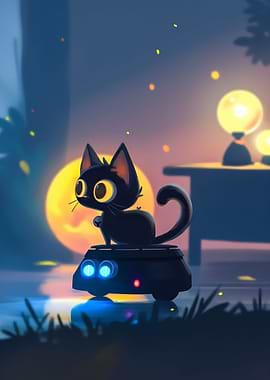 Cat on a Roomba