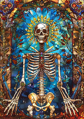 Skeleton Stained Glass