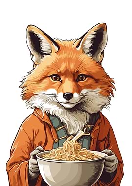 Cute Fox Ramen Japan