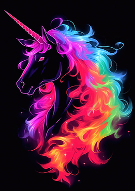 Unicorn Animal Neon Friend