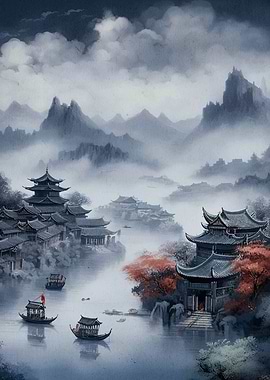 Vintage Chinese Landscape