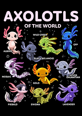 Kawaii Axolotls Animals