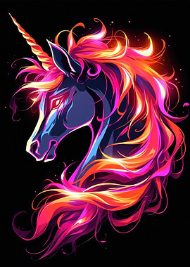 Unicorn Animal Neon Friend