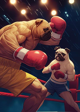 Dog Boxing Match
