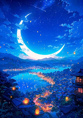 Lanterns in the Night Sky