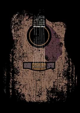 Distressed Acoustic Guitar