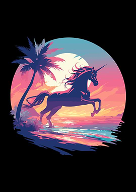 Mystical Sunset Unicorn