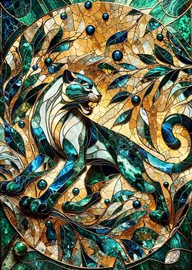 Abstract Panther Kintsugi