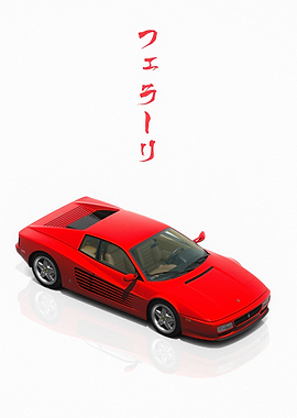 Red Ferrari Testarossa