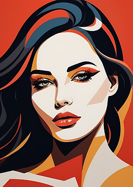 Pop Art Woman Portrait 2