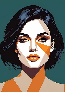 Pop Art Woman Portrait 1