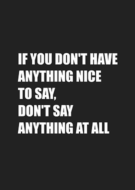 if you dont have anything