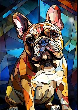 Bulldog Stained Glass