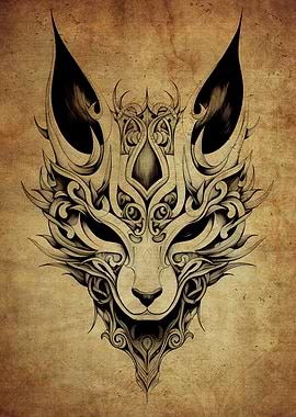 Kitsune Mask Rust No2