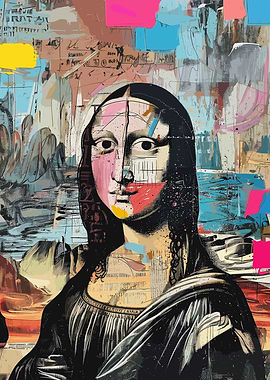 Mona Lisa Basquiat Style