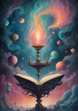 Book Magic Watercolor