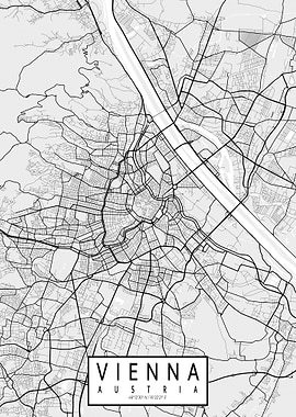 Vienna City Map Light