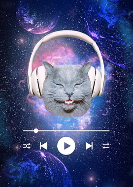 Headphone Cat