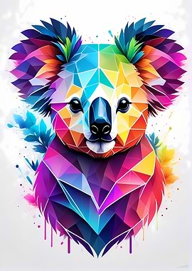 Geometric Color Koala